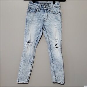 American EAGLE Acid Wash Distressed jeans